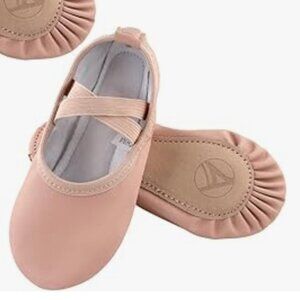 AENLLEY Girls Ballet Slippers Ballerina Dance Shoes